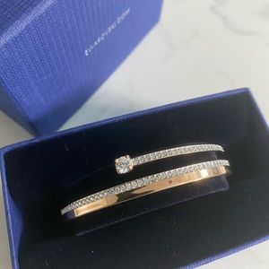 Swarovski Crystal Fresh Bangle, white/rose gold